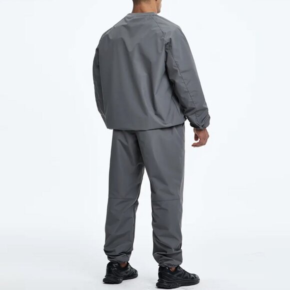 Hotsuit NWT Men’s Sauna Suit Anti Rip Workout Top and Pant in Charcoal Gray, XL - Picture 2 of 15